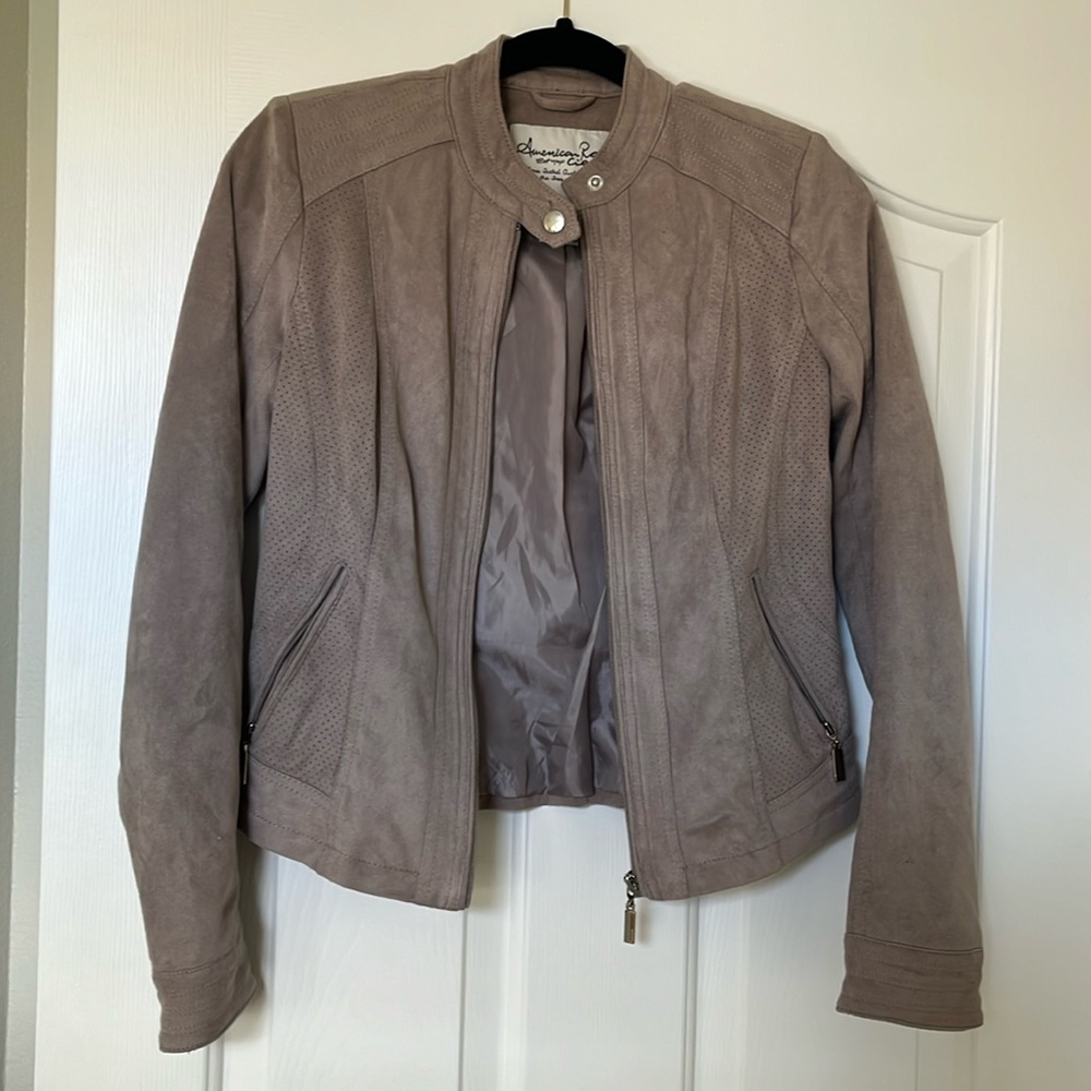 Tan suede Moto jacket